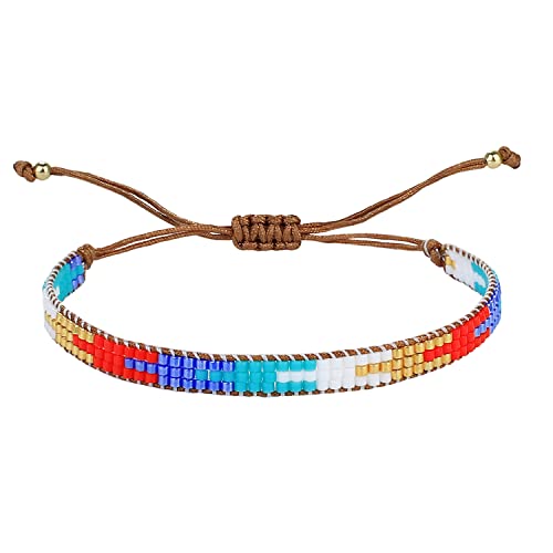 KELITCH Regenbogen Miyuki Perlen Armbänder Charm Anpassung Wrap Armbänder Damen Freundschaft Handgemachte Armbänder Schmuck von KELITCH