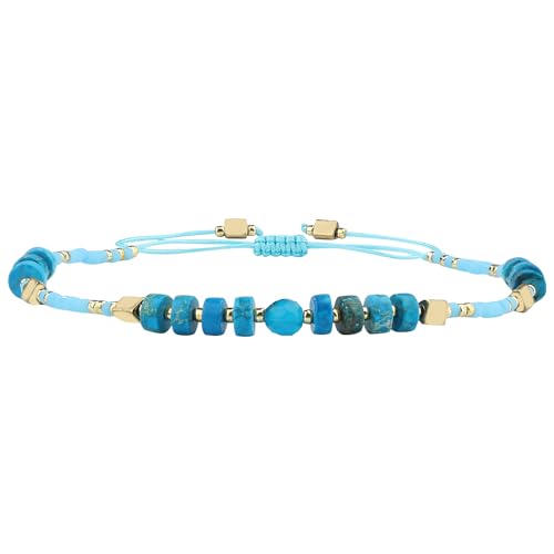 KELITCH Seed Perlen Freundschaft Armbänder Dünne Seil Armbänder Frauen Handgemachten Schmuck (Blau B) von KELITCH