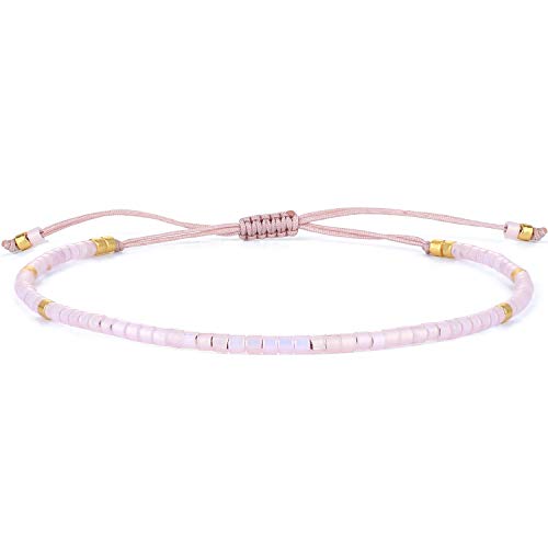 KELITCH La Graine Perlen-Armbänder, für Freundschaft, dünn, Kordel, Armbänder, Damen, modisch, handgefertigt, 6 pouces, Kristall von KELITCH