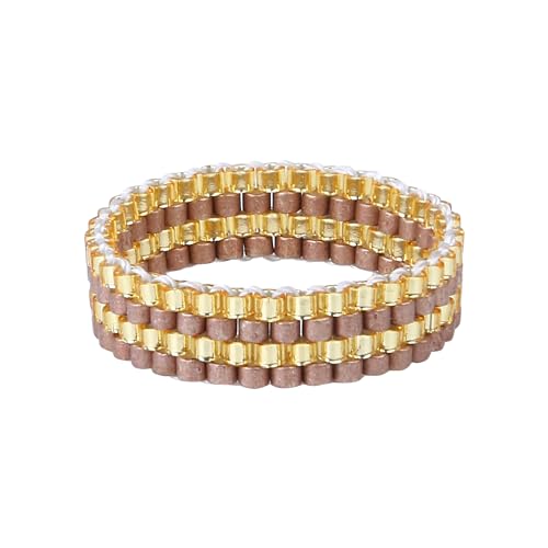 KELITCH Statement Ringe Perlen Finger Ringe Damen Ringe Luxus Kleine Kreis Runde Ringe Neue Sommer Ringe von KELITCH