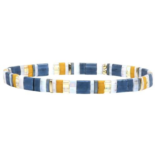 KELITCH Stretch Armbänder Bunte Stapelbare Tila Perle Armbänder Frauen Freundschaft Armbänder Böhmischer Schmuck KELITCH Stretch Armbänder Bunte Stapelbare Tila Perle Armbänder Frauen Freundschaft Armbänder Böhmischer Schmuck von KELITCH