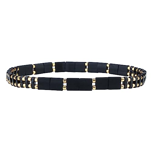 KELITCH Stretch Armbänder Bunte Stapelbare Tila Perle Armbänder Frauen Freundschaft Armbänder Böhmischer Schmuck von KELITCH