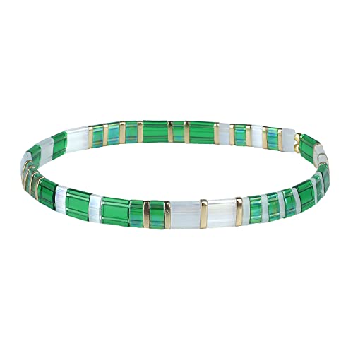 KELITCH Stretch Armbänder Wakamatsu Miyuki Lifting Perlen Armband Farbige Freundschaft Armbänder Damen Armbänder von KELITCH