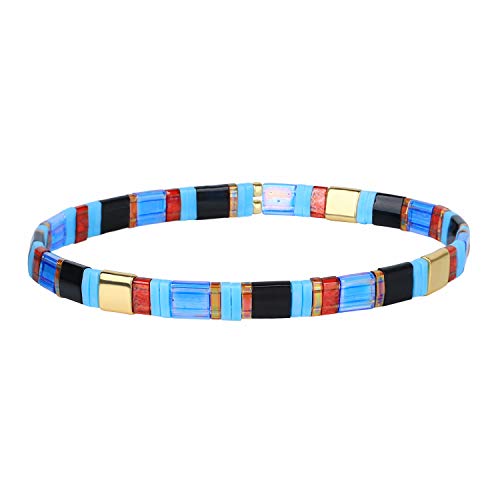 KELITCH Tila Bunte Perlen Armband Verstellbare Armband Frauen Kristallperlen Armbänder von KELITCH