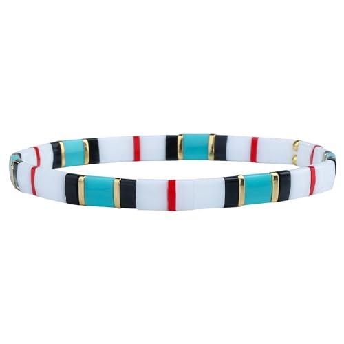 KELITCH Tila Miyuki Perlen Armbänder Bunte Strang Stretch Armbänder Gemischte Freundschaftsbänder - 8M KELITCH Tila Miyuki Perlen Armbänder Bunte Strang Stretch Armbänder Gemischte Freundschaftsbänder - 8M von KELITCH
