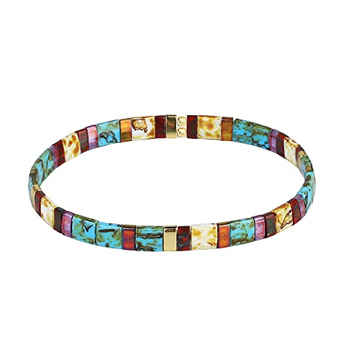 KELITCH Tila Perlen Armband Bunte Stretch Armband Miyuki Armbänder Regenbogen Kette Armbänder Für Damen von KELITCH