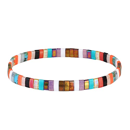 KELITCH Tila Perlen Dehnen Armband Boho Handmade Strang Armreif Charmanter Schmuck Für Damen von KELITCH