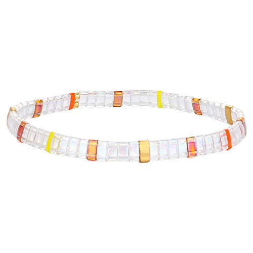 KELITCH Tila Perlen Stretch Armbänder Modische Stapelbare Freundschaftsarmbänder Modeschmuck (06F) von KELITCH