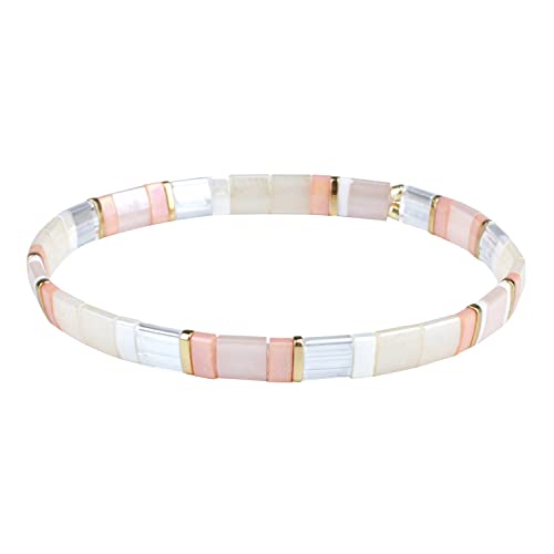 KELITCH Tila Stretch Armbänder Stapelbare Damen Böhmische Freundschaft Armbänder Regenbogen Sommer Schmuck von KELITCH