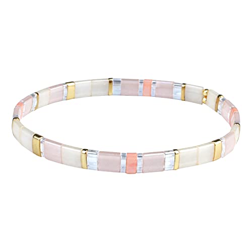 KELITCH Tila Stretch Armbänder Stapelbare Damen Böhmische Freundschaft Armbänder Regenbogen Sommer Schmuck von KELITCH