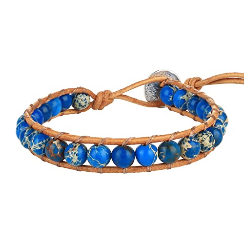 KELITCH Türkis Wickelarmband Handgewebte Perlen Armband Exquisiter Armreif Für Damen von KELITCH