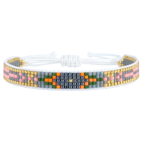 KELITCH Wachs Seil Wickeln Armbänder Diy Handgefertigt Multi-Muster Perle Wulstig Neu Freundschaft Armbänder Frau/Mädchen Geschenk (Bunt 3P) von KELITCH