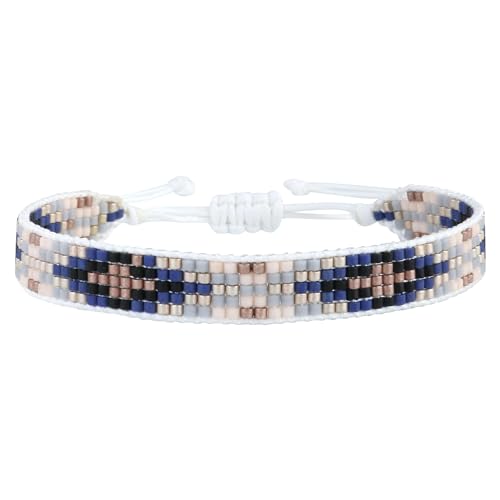 KELITCH Wachs Seil Wrap Armbänder DIY Handmade Multi-Muster Perle Perlen Neue Freundschaft Armbänder Frauen/Mädchen Geschenk (Grün 03A) von KELITCH
