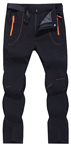 KELOIFUT Herren Wandern Cargohose schnell trocknend Outdoor Wasserabweisend Leicht Berg Atmungsaktiv Reißverschluss Tasche Arbeitshose, schwarz, Mittel KELOIFUT Herren Wandern Cargohose schnell trocknend Outdoor Wasserabweisend Leicht Berg Atmungsaktiv Reißverschluss Tasche Arbeitshose, schwarz, Mittel von KELOIFUT