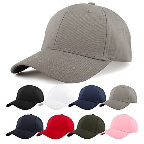 KELOYI Baseballkappe Cap Damen Herren Sommer Grau Basecap Baseball Cap Kappe Baseballmütze für Herren Damen Atmungsaktiv Classic Outdoor von KELOYI