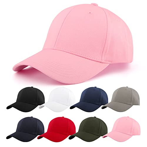 KELOYI Basecap Damen Cap Baumwolle Kappe Frauen Rosa Adjustable Baseball Cap Polo Kappen Running Cap von KELOYI