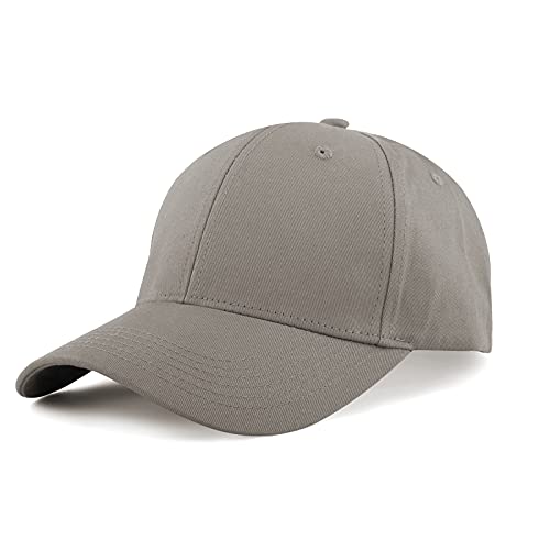 KELOYI Basecap Herren Sommer Damen Grau Baseball Cap Verstellbare Atmungsaktiv Kappe Baumwolle Outdoor Activity von KELOYI