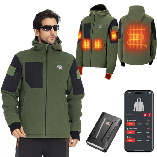 KEMIMOTO Taktische Beheizbare Jacke Herren, Heizjacke mit App Fernbedienung, Beheizte Jacke mit 8 Heizzone,Elektrischer Wärme Jacke mit 20000mAh Akku für Ski Fahren, Angeln, Motorrad, Outdoor KEMIMOTO Taktische Beheizbare Jacke Herren, Heizjacke mit App Fernbedienung, Beheizte Jacke mit 8 Heizzone,Elektrischer Wärme Jacke mit 20000mAh Akku für Ski Fahren, Angeln, Motorrad, Outdoor von KEMIMOTO