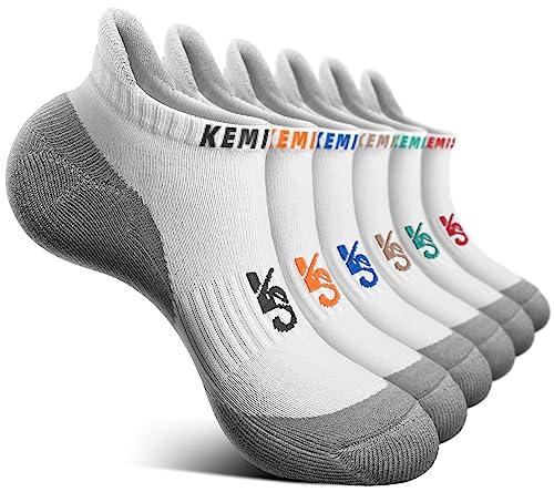 KEMISANT Sneaker Socken 6 Paare, Socken Herren Laufsocken Knöchelsocken Kurzsocken,Fußgewölbestütze Atmungsaktive Anti Schweiß(6Paare,43-46) von KEMISANT