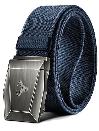 KEMISANT Taktischer Gürtel, Gürtel Herren Militär Wandern Arbeitsgürtel Koppelgürtel 38mm,Schnellverschluss Metallschnalle(Navy Blau,105cm/30-34" taille verstellbar) von KEMISANT