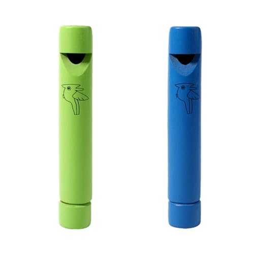 KEMUZ 2x Holzflöte für Kinder mit Ziehharmonika-Mechanismus – Leichte & Stimmbare Blockflöte, Perfektes Musikinstrument für musikalische Früherziehung & Anfänger von KEMUZ