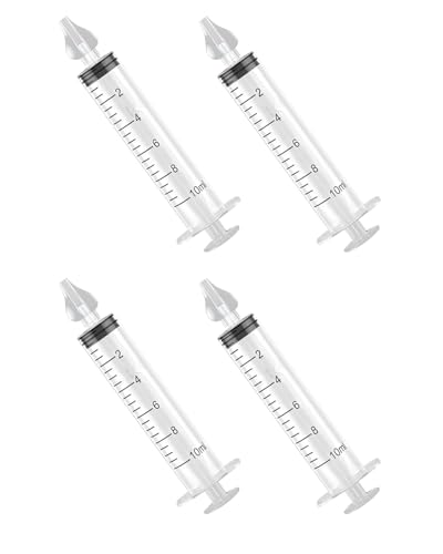 KEMUZ 4 Stück Nasendusche Baby, Tragbare Nasenspülung Baby, Wiederverwendbare Nasendusche Kinder mit Weicher Silikonspitze, für Neugeborene und Kinder Nasenreinigung(10 ml) von KEMUZ