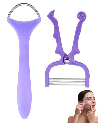 KEMUZ Epilierer Damen Gesicht Haarentfernung – 2 Stück Manueller Gesichtsepilierer für Stirn, Wange & Oberlippe von KEMUZ