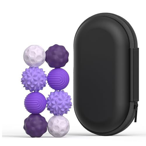 KEMUZ Fidget Toy Magnetische Kugeln – 12 Stück Anti-Stress Spielzeug aus Hochwertigem Silikon, Sensorik Spielzeug für Erwachsene & Kinder, Magnetspielzeug zur Förderung von Konzentration & Kreativität von KEMUZ