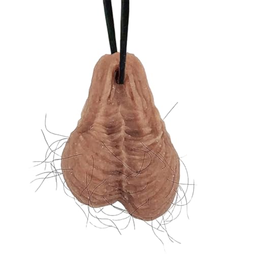 KEMUZ Hoden Anhänger, Penis Schlüsselanhänger Aus Hautfreundlichem Silikon, Lustiges Geschenk Für Männer, Junggesellenabschied & Weihnachtsbaum Deko, 1 Stück von KEMUZ