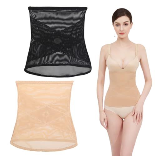 KEMUZ Postpartum Bauchgürtel Waist Trainer 2er Pack, bequemer unterstützender Bauchtrainer für mühelose Rückbildung nach Schwangerschaft, ideal für Frauen nach Kaiserschnitt oder postpartaler Erholung von KEMUZ