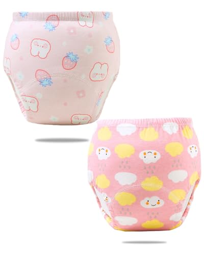 KEMUZ Trainingsunterhosen für Kinder 2er Pack – Trainingswindeln aus 100% Baumwolle, wasserdicht & atmungsaktiv für Jungen & Mädchen, weich & hautfreundlich von KEMUZ