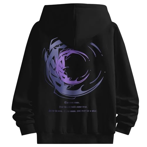 KENAIJING Herren Hoodie Kapuzenpullover Streetwear Sweatshirt Langarm Basic Casual, aus Baumwolle Regular Fitfür Herbst und Winter (M, Schwarz) von KENAIJING