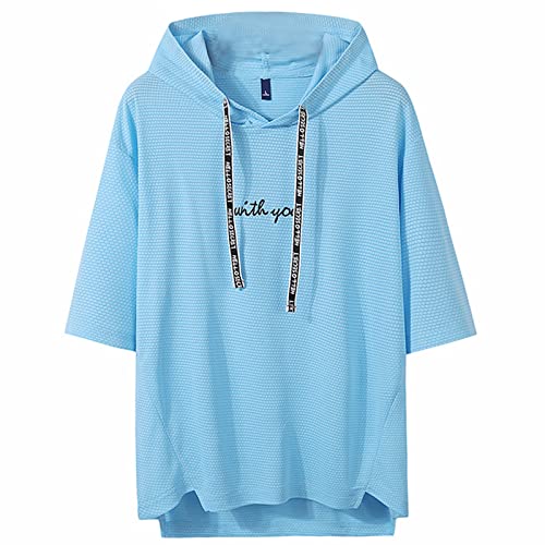 KENAIJING T-Shirt Herren Kapuzenpullover Hoodie Sports Shirts Kapuzenjacke Mode Sport Style Casual, Blau, M von KENAIJING