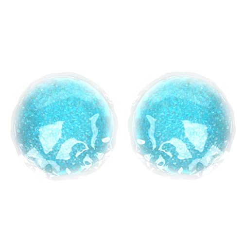 Eis Gel Augenpackung, 1 Paar Heiße Kalte Kompressen-Augenpolster, Blaue Runde Anschwellende Augen-Entlastung Kühlende Eis-Gel-Augenpackung für Männer und Frauen von KENANLAN