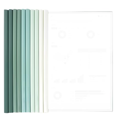 10 Stück Klar A4 Sliding Bar Binder mit U Schiebe Bar, Kunststoff Sliding Bar Binder, Bericht Abdeckungen Schiebe Ordner für Zuhause Schule Büro Dokumente Klassifizierung von KENAV