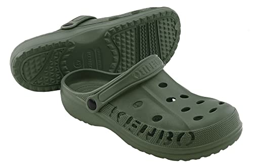 KENBO Clogs Damen Herren Gartenschuhe Badeschuhe Pantoletten Hausschuh Freizeit Praxis Gr.36-49 (Army, EU Schuhgrößensystem, Erwachsene, Numerisch, M, 40) von KENBO