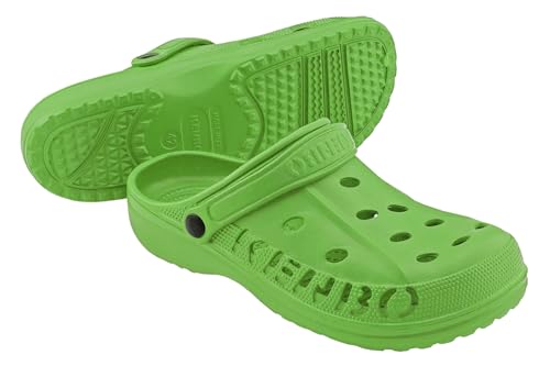 KENBO Clogs Damen Herren Gartenschuhe Badeschuhe Pantoletten Hausschuh Freizeit Praxis Gr.36-49 (Lt.Green, EU Schuhgrößensystem, Erwachsene, Numerisch, M, 40) von KENBO