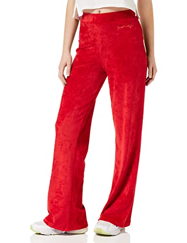 KENDALL & KYLIE Damen K&K W Velour HIGH Rise Flare Pants KKW3711720 Hose, Bloody RED, L von Kendall + Kylie