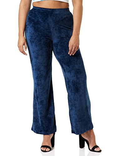 KENDALL & KYLIE Damen K&K W Velour HIGH Rise Flare Pants KKW3711720 Hose, Lazuli Blue, L von Kendall + Kylie