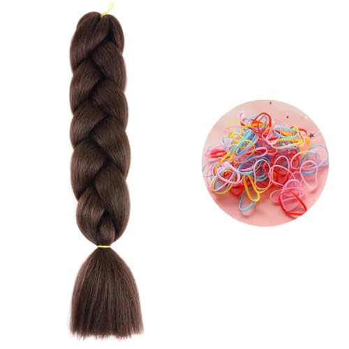 24 Zoll Jumbo Braids Extensions Synthetisches Flechthaar Afro Ombre Farbe Haar für Kinder Braid 4 24 Zoll 1 Stück von KENFHH