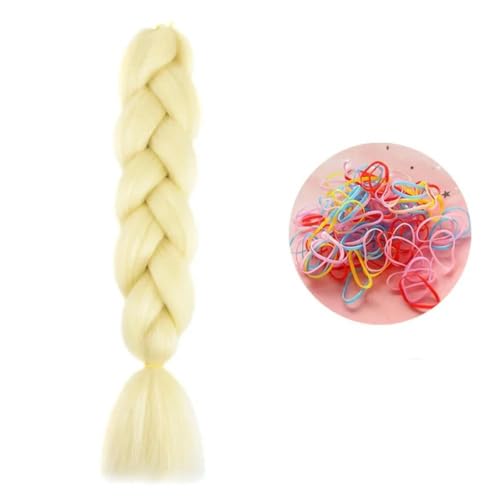 24 Zoll Jumbo Braids Extensions Synthetisches Flechthaar Afro Ombre Farbe Haar für Kinder Braid 613 24 Zoll 1 Stück von KENFHH