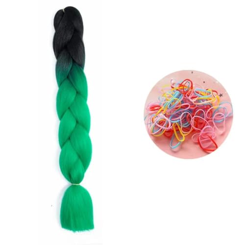 24 Zoll Jumbo Braids Extensions Synthetisches Flechthaar Afro Ombre Farbe Haar für Kinder Braid B15 24inch 1Stück von KENFHH