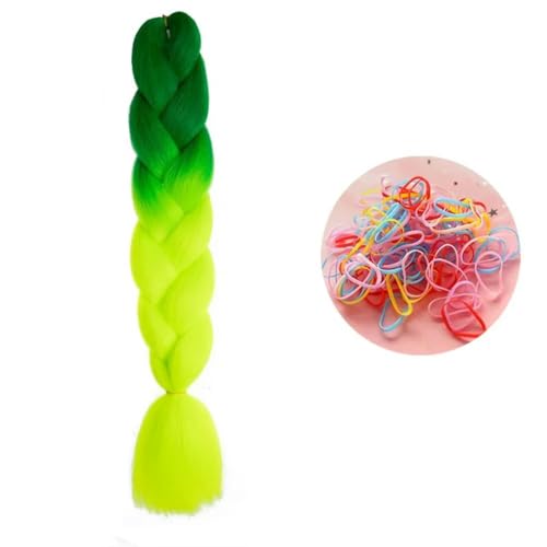 24 Zoll Jumbo Braids Extensions Synthetisches Flechthaar Afro Ombre Farbe Haar für Kinder Braid B43 24inch 1Stück von KENFHH