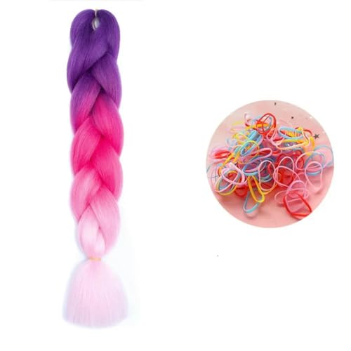 24 Zoll Jumbo Braids Extensions Synthetisches Flechthaar Afro Ombre Farbe Haar für Kinder Braid C25 24inch 1piece von KENFHH