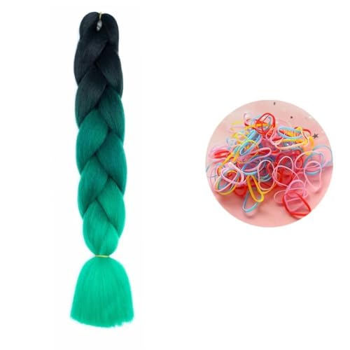 24 Zoll Jumbo Braids Extensions Synthetisches Flechthaar Afro Ombre Farbe Haar für Kinder Braid C7 24inch 1Stück von KENFHH