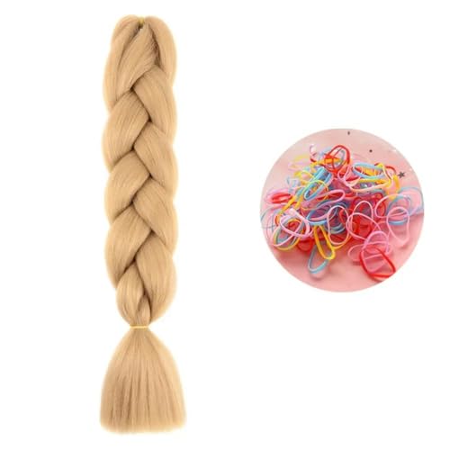 24 Zoll Jumbo Braids Extensions Synthetisches Flechthaar Afro Ombre Farbe Haar für Kinder Zopf 27 24 Zoll 1 Stück von KENFHH