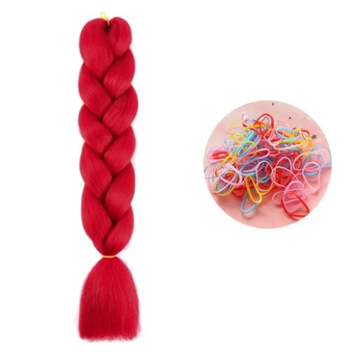 24 Zoll Jumbo Braids Extensions Synthetisches Flechthaar Afro Ombre Farbe Haar für Kinder Zopf A12 24inch 1Stück von KENFHH