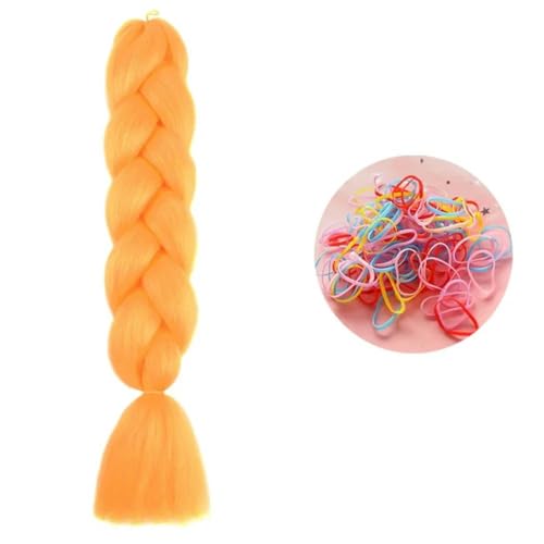 24 Zoll Jumbo Braids Extensions Synthetisches Flechthaar Afro Ombre Farbe Haar für Kinder Zopf A20 24inch 1Stück von KENFHH