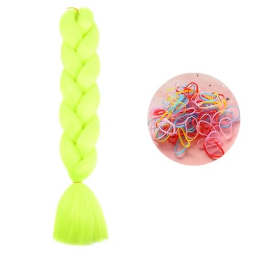 24 Zoll Jumbo Braids Extensions Synthetisches Flechthaar Afro Ombre Farbe Haar für Kinder Zopf A22 24inch 1Stück von KENFHH