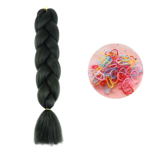 24 Zoll Jumbo Braids Extensions Synthetisches Flechthaar Afro Ombre Farbe Haar für Kinder Zopf A23 24inch 1Stück von KENFHH